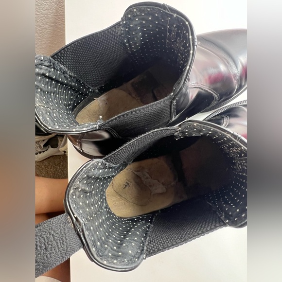 Dr Martens Flora Smooth Black Leather Boots 9 - Picture 7 of 8